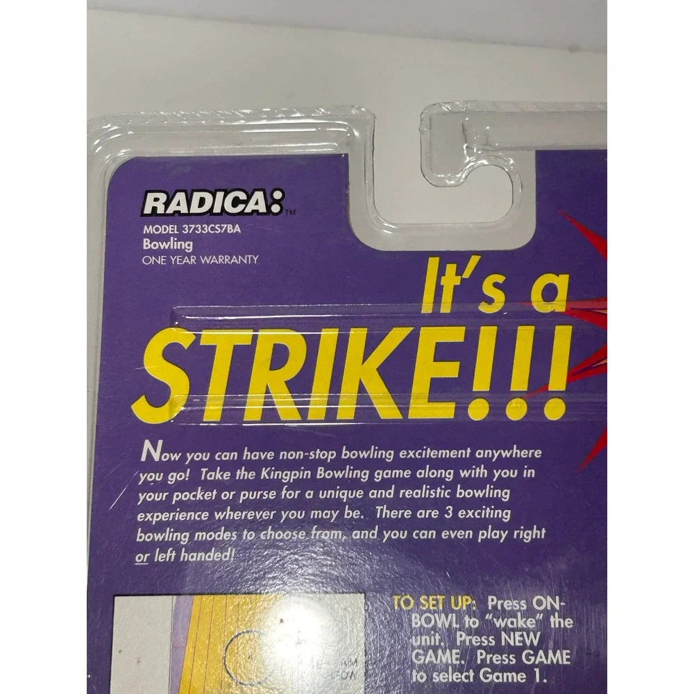 Radica King Pin Bowling Electronic Handheld Game Model 3733 CS7BA New Sealed